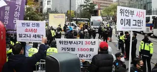 韓国で慰安婦運動を阻止する韓国の団体 その方法は徹夜で先に場所取り